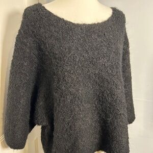 Mes Demoiselles PARIS "Benny" Black wool blend black sweater | Large/X-Large